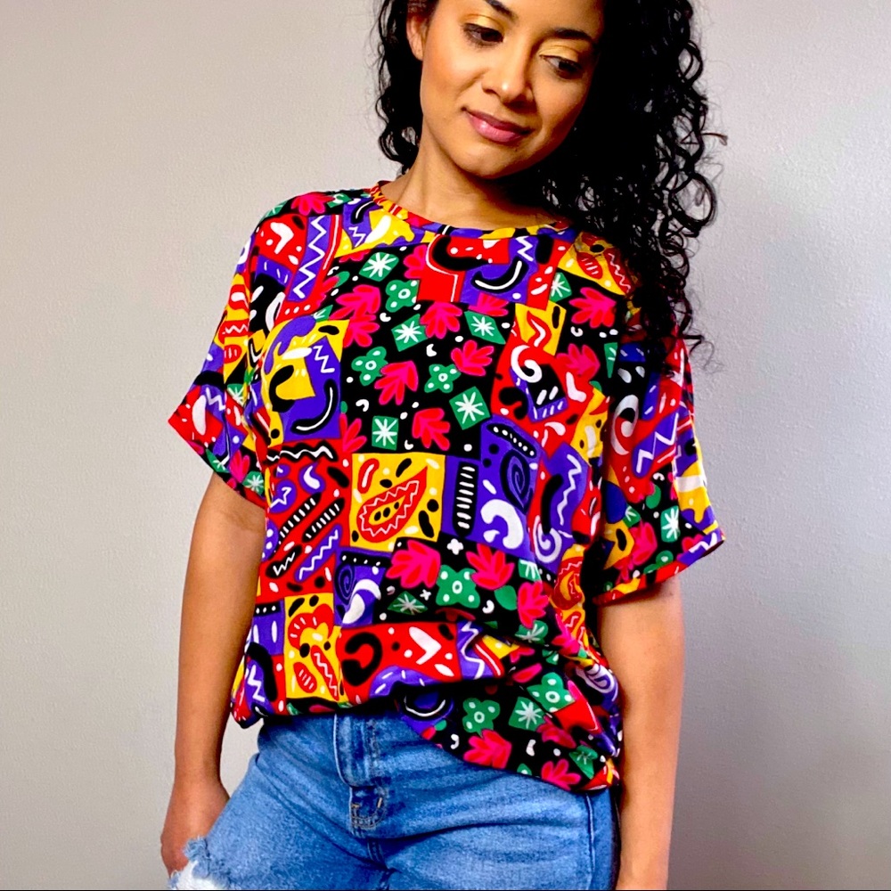 Colorful 90s top